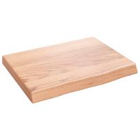 vidaXL Sieninė lentyna, šviesiai ruda, 40x30x(2-4) cm, ąžuolo masyvas