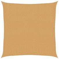 vidaXL Burė nuo saulės, smėlio, 3x3m, HDPE, 160g/m², kvadratinė