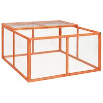 vidaXL Narvas triušiams, 124x120x60cm, eglės medienos masyvas