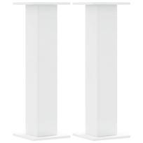 vidaXL Garsiakalbių stovai, 2vnt., balti, 30x30x95cm, apdirbta mediena
