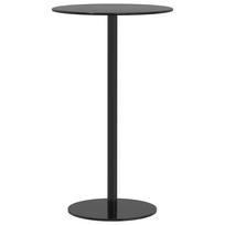 vidaXL Sodo stalas, juodos spalvos, skersmuo 60x105cm, plienas