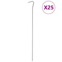 vidaXL Palapinės kaiščiai, 25vnt., 30cm, skersmuo 4mm, plienas