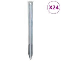 vidaXL Palapinės kaiščiai, 24vnt., 22cm, skersmuo 20mm, plienas