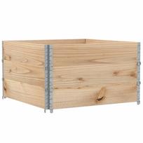vidaXL Sodo lovelis, 100x100cm, pušies medienos masyvas