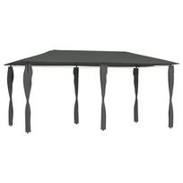 vidaXL Pavėsinė su stulpų uždangalais antracito 2,98x5,3x2,59m 160g/m²