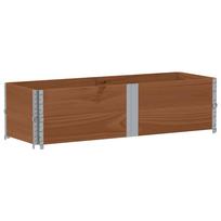 vidaXL Sodo lovelis, rudas, 150x50cm, pušies medienos masyvas