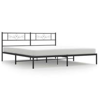 vidaXL Metalinis lovos rėmas su galvūgaliu, juodos spalvos, 193x203cm