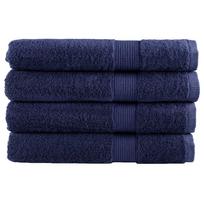 vidaXL Pirties rankšluosčiai, SOLUND, 4vnt., mėlyni, 80x200cm, 600g/m²