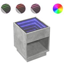 vidaXL Naktinis staliukas su Infinity LED, betono, 40x40x50cm