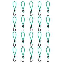 vidaXL Bungee virvelės su kabliukais, 20vnt., 15cm