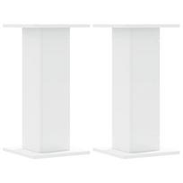 vidaXL Stovai augalams, 2vnt., balti, 30x30x60cm, apdirbta mediena