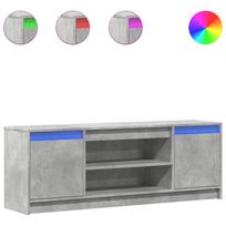vidaXL Televizoriaus spintelė su LED, betono, 139,5x34x50cm, mediena