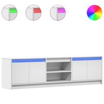 vidaXL Televizoriaus spintelė su LED, balta, 180x34x50cm, mediena