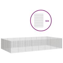 vidaXL Aptvaras gyvūnams, 24 segmentai, 54x80cm, galvanizuota geležis