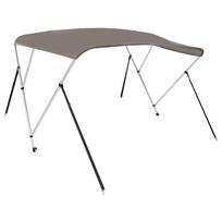 vidaXL Bimini viršaus stogelis, pilkas, 183x196x137cm, 3 lankų rėmas
