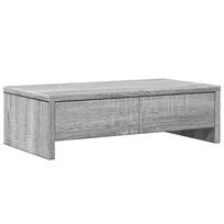 vidaXL Monitoriaus stovas su stalčiais, pilkas, 50x27x15cm, mediena