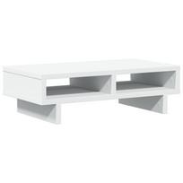 vidaXL Monitoriaus stovas, baltas, 50x27x15cm, apdirbta mediena