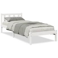 vidaXL Lovos rėmas be čiužinio, baltas, 90x210cm, pušis, itin ilgas
