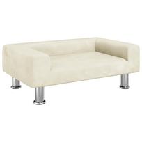 vidaXL Vaikiška sofa, kreminės spalvos, 70x45x26,5cm, aksomas