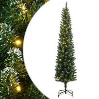 vidaXL Dirbtinė siaura Kalėdų eglutė, 300 LED, 210cm