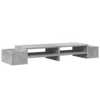vidaXL Monitoriaus stovas su vieta daiktams, betono, 100x27x15cm