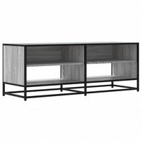 vidaXL Televizoriaus spintelė, pilka, 120,5x40x46cm, mediena/metalas