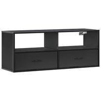 vidaXL Televizoriaus spintelė, juoda, 100x31x39,5cm, mediena/metalas