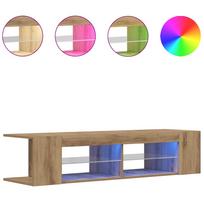 vidaXL Televizoriaus spintelė su LED, artisano, 135x39x30cm, mediena