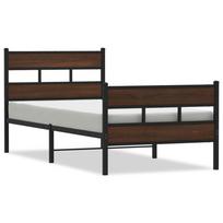 vidaXL Lovos rėmas su galvūgaliu ir kojūgaliu/be čiužinio, 75x190cm
