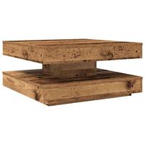 vidaXL Kavos staliukas, medienos, 70x70x34,5cm, 360 laipsnių pasukamas