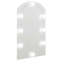 vidaXL Veidrodis su LED lemputėmis, 70x40cm, stiklas, arkos formos