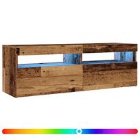vidaXL Televizoriaus spintelė su LED, medienos, 120x35x40cm, mediena
