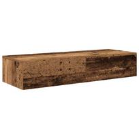 vidaXL Sieninė lentyna su stalčiais, medienos, 100x36x19cm