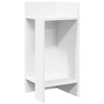 vidaXL Šoniniai staliukai su lentyna, 2vnt., balti, 25,5x27x60cm