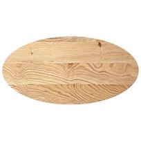 vidaXL Stalviršis, 100x50x2 cm, ąžuolo medienos masyvas, ovalo formos