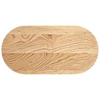 vidaXL Stalviršis, 80x40x4 cm, ąžuolo medienos masyvas, ovalo formos