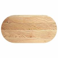 vidaXL Stalviršis, 120x60x4 cm, ąžuolo medienos masyvas, ovalo formos