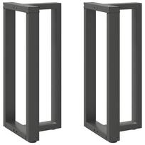 vidaXL Baro stalo kojos, T formos, 2 vnt., antracito spalvos, 50x35x(90-91) cm, plienas