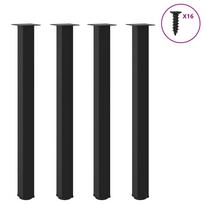 vidaXL Baro stalo kojos, 4 vnt., juodos, 110-112 cm, plienas