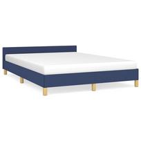 vidaXL Lovos rėmas su galvūgaliu be čiužinio mėlynas 140x200cm audinys