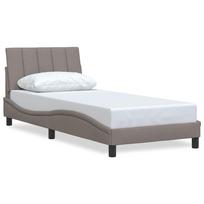 vidaXL Lovos rėmas be čiužinio, Hanko, taupe, 90x190 cm, audinys