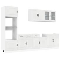 vidaXL Virtuvinių spintelių komplektas, 7 dalių, Kalmar, balta