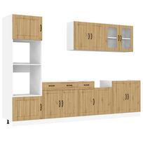 vidaXL Virtuvinių spintelių komplektas, 7 dalių, Kalmar, artisano