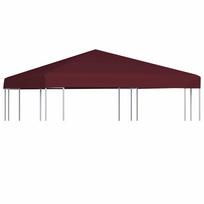 vidaXL Viršutinis pavėsinės uždangalas, vyšninis, 3x3m, 310 g/m²