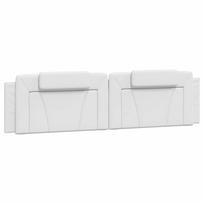 vidaXL Galvūgalio pagalvėlė, Viana, baltos spalvos, 200cm, dirbtinė oda