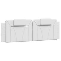 vidaXL Galvūgalio pagalvėlė, Viana, baltos spalvos, 160cm, dirbtinė oda