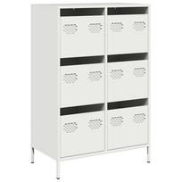 vidaXL Komoda, baltos spalvos, 68x39x101,5cm, plienas