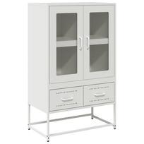 vidaXL Komoda, baltos spalvos, 68x39x111,5 cm, plienas