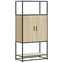 vidaXL aukšta lenta Sonoma ąžuolas 68x35x139 cm Mediena ir metalas
