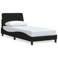 vidaXL Lovos rėmas be čiužinio, juodas, 90x190 cm, audinys